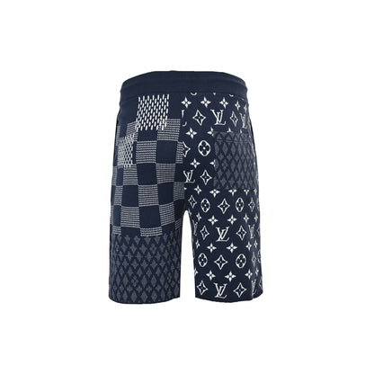 Louis Vuitton 26ss checkerboard jacquard knitted shorts