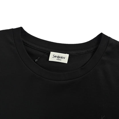 SAINT LAURENT SLP small solid color logo short sleeves