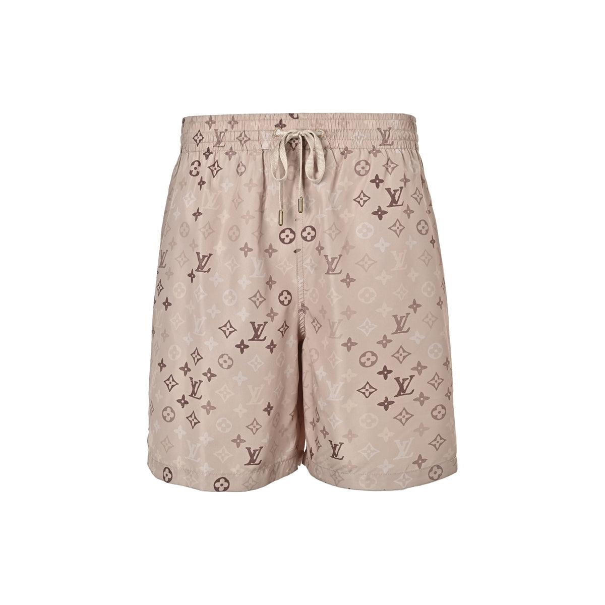 Louis Vuitton presbyopic khaki all-over printed suit shorts