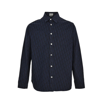 Dior 22ss classic all-over printed old flower denim shirt jacket