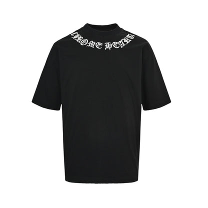 Chrome Hearts/Chrome Heart 26ss Sanskrit embroidered neckline short sleeves