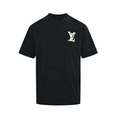 Louis Vuitton front and rear leather letter short sleeves