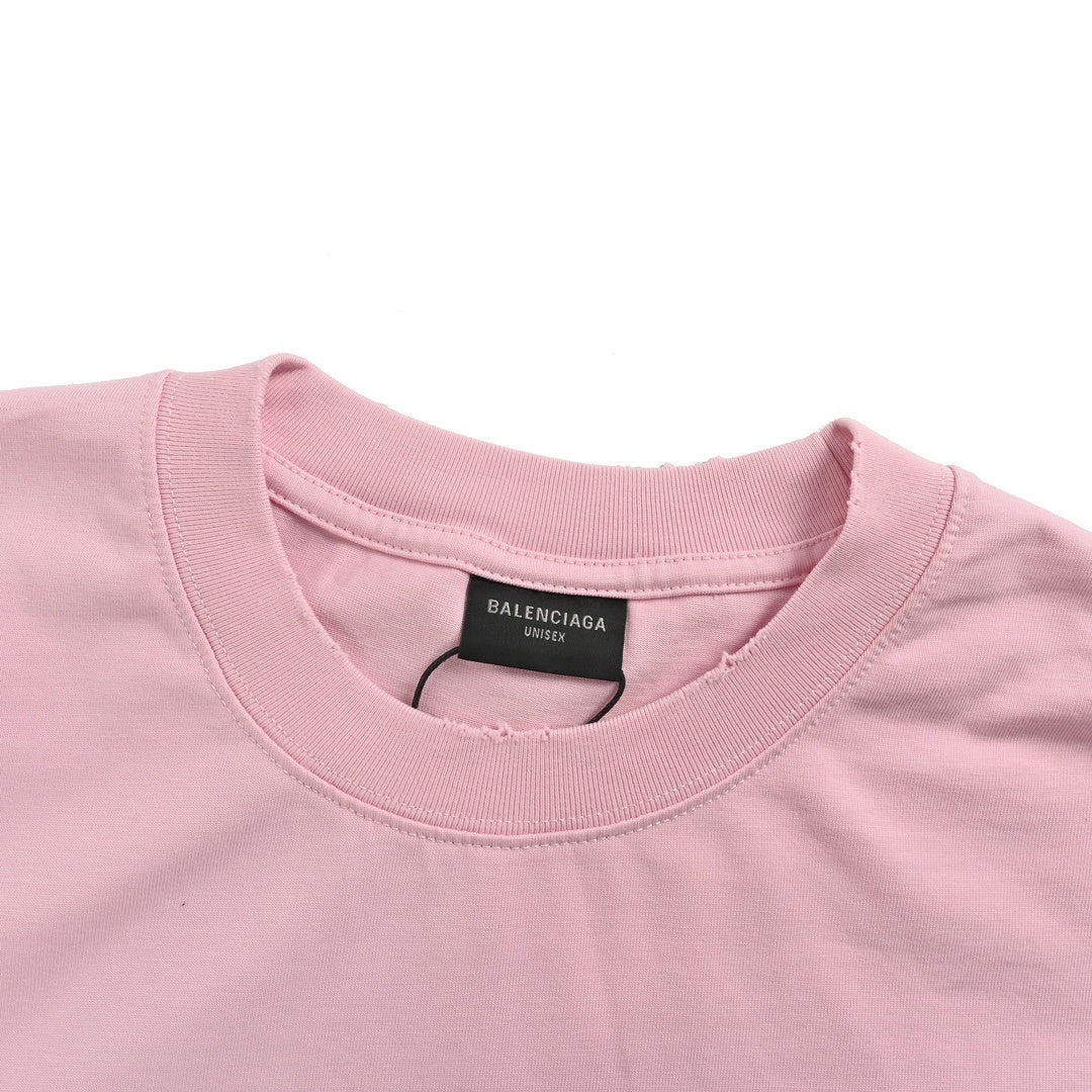 Balenciaga & Vogue Back Lighthouse Washed Distressed Long Sleeve T-Shirt