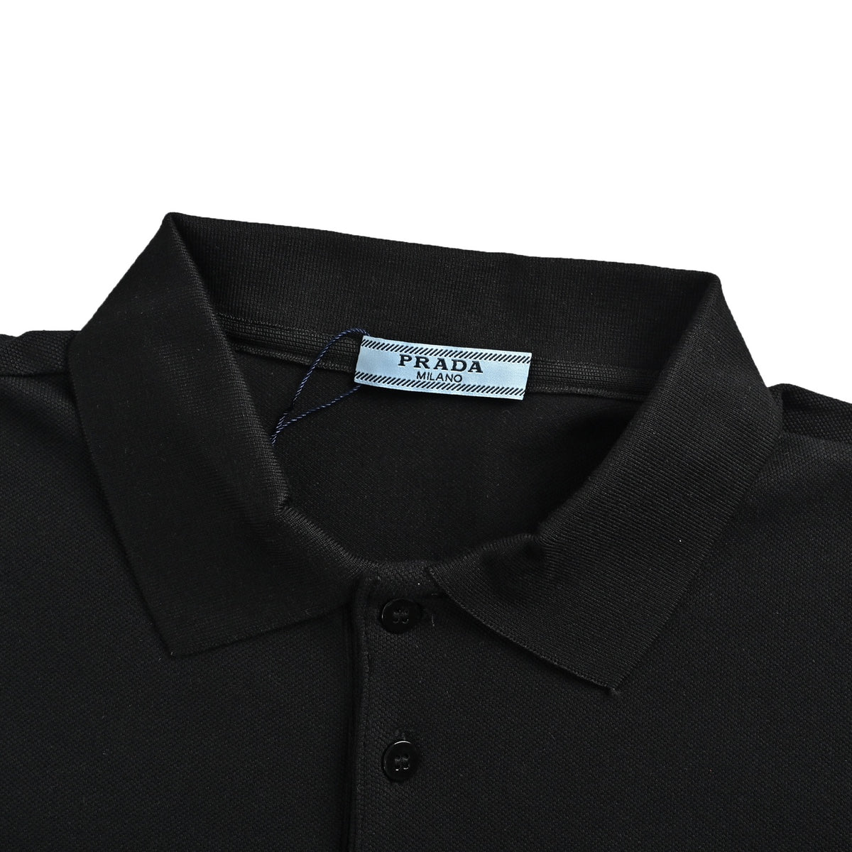 Prada red trim triangle logo Polo short sleeves