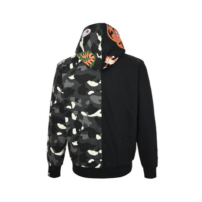 Bape single hood shark zip hooded jacket