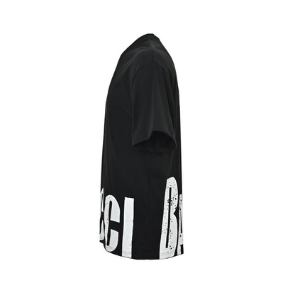 Gucci & Balenciaga short sleeves with mottled letter print on the hem