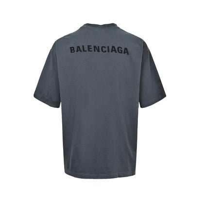 Balenciaga distressed embroidered hand-painted short sleeves