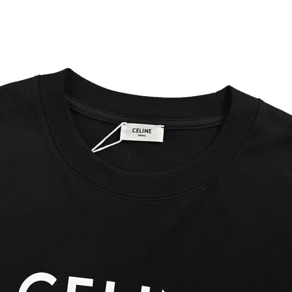Celine classic letter laminated printed short sleeves