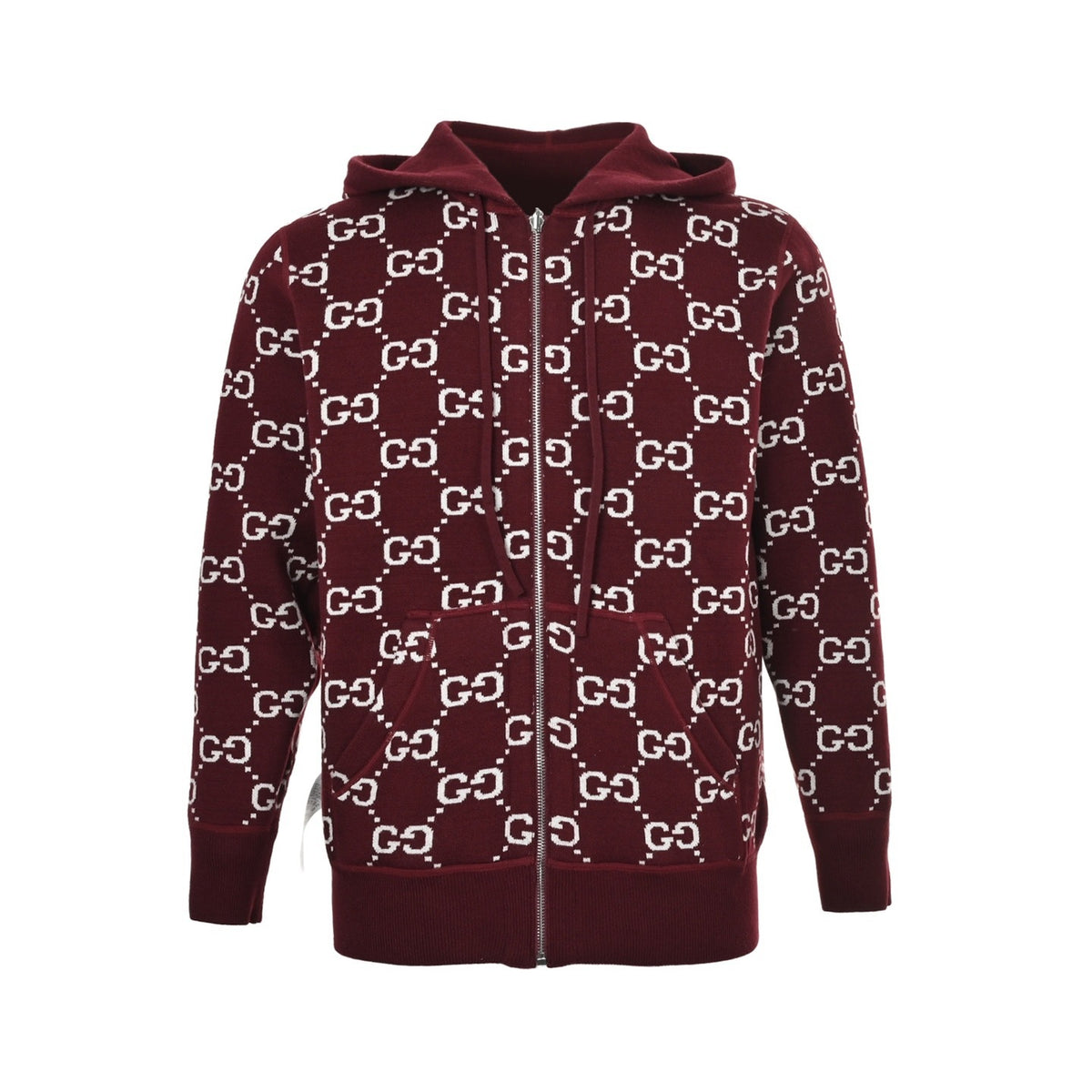 Gucci GG jacquard reversible zipper sweater jacket