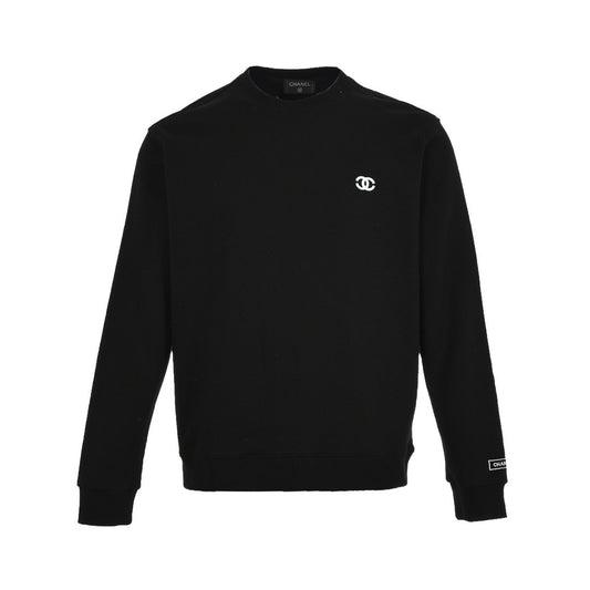 Chanel 21ss classic embroidered double C round neck sweatshirt