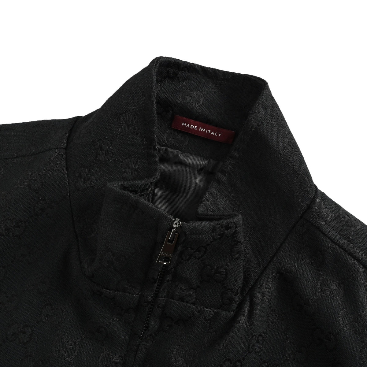Gucci all-over printed jacquard stand-collar jacket