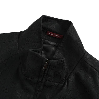 Gucci all-over printed jacquard stand-collar jacket