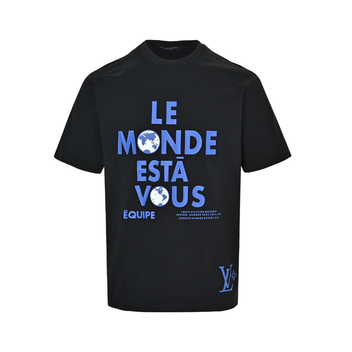 Louis Vuitton Earth letter slogan printed short sleeves