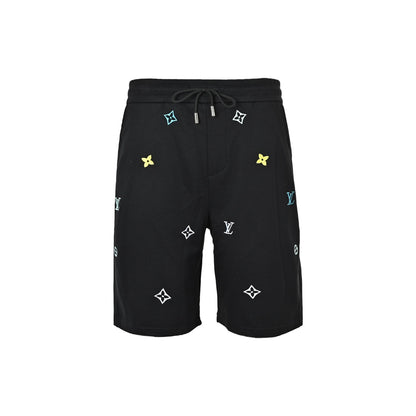 Louis Vuitton 26ss colorful presbyopic embroidered shorts