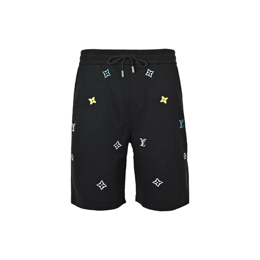 Louis Vuitton 26ss colorful presbyopic embroidered shorts