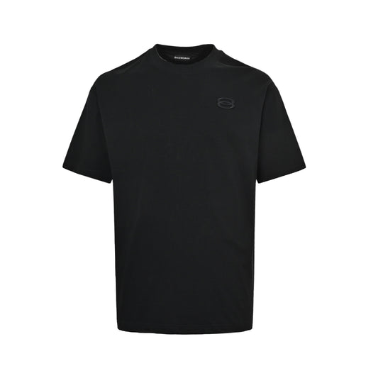 Balenciaga double-ring patch embroidered short sleeves