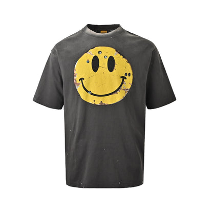 SAINT MICHAEL rusty smiley print short sleeves