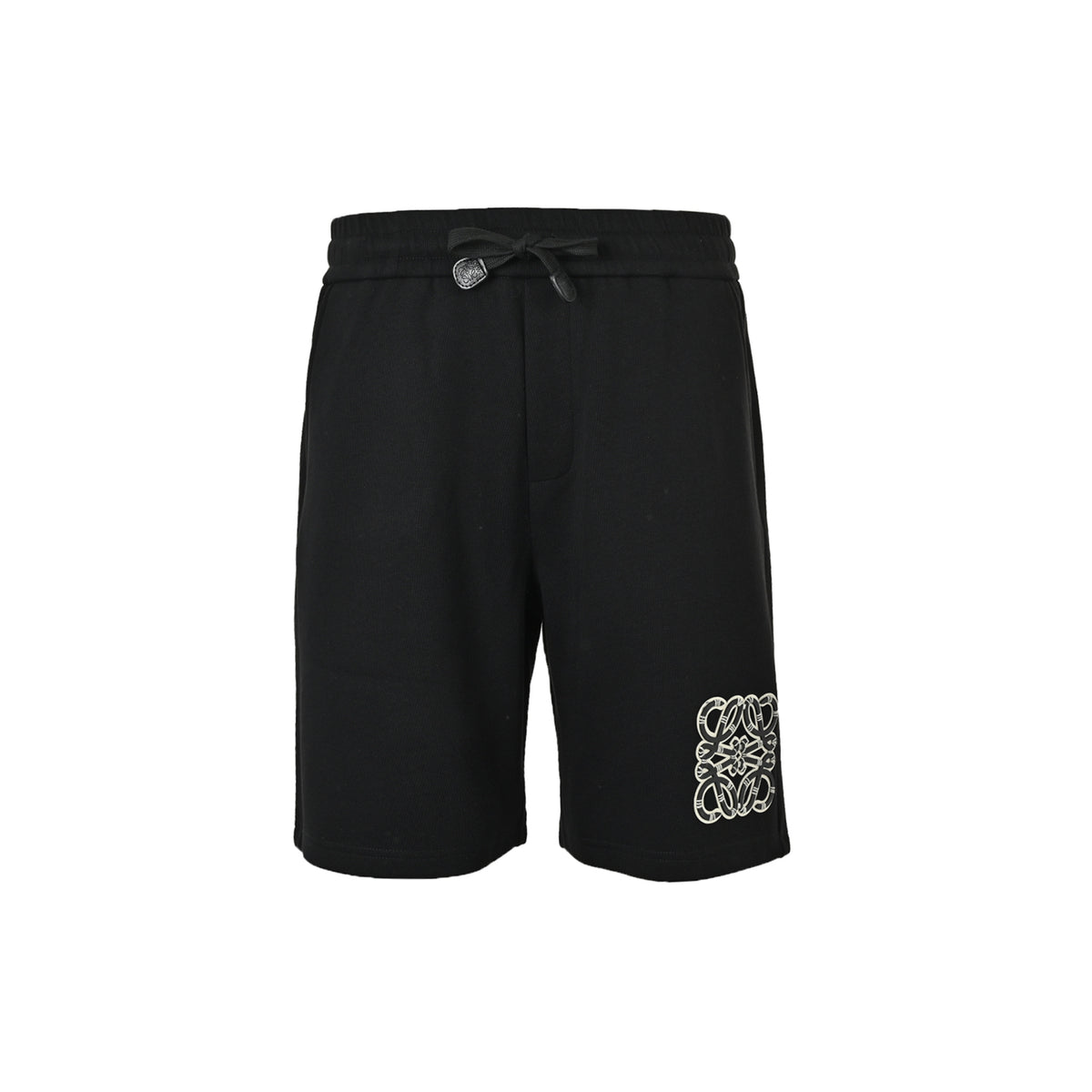 Loewe/Luo Yiwei stitched leather three-dimensional logo shorts