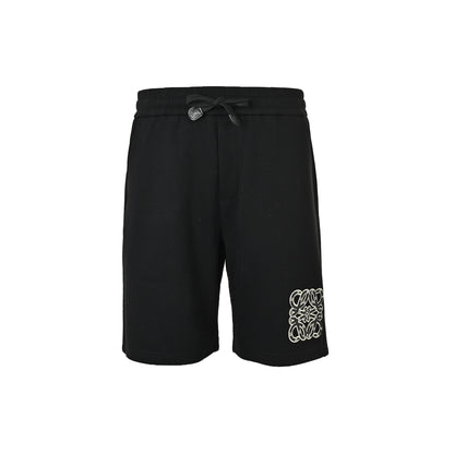 Loewe/Luo Yiwei stitched leather three-dimensional logo shorts