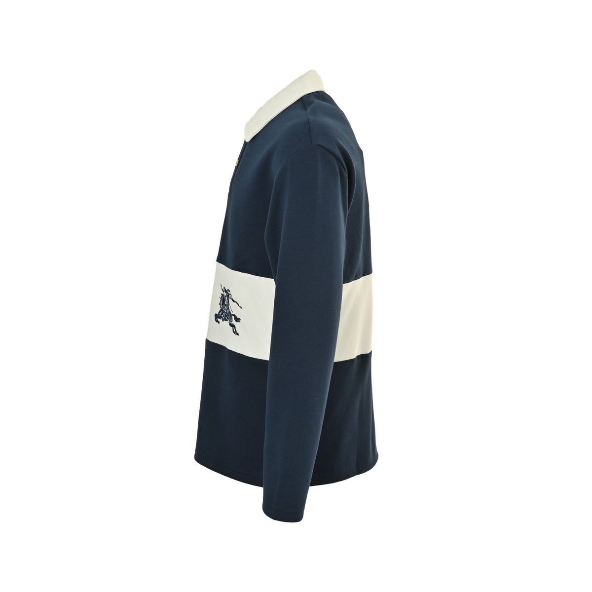 Burberry 25Fw spliced ​​war horse lapel Polo long sleeves