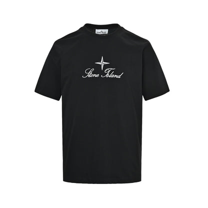 Stone Island 26ss embroidered logo letter short sleeves
