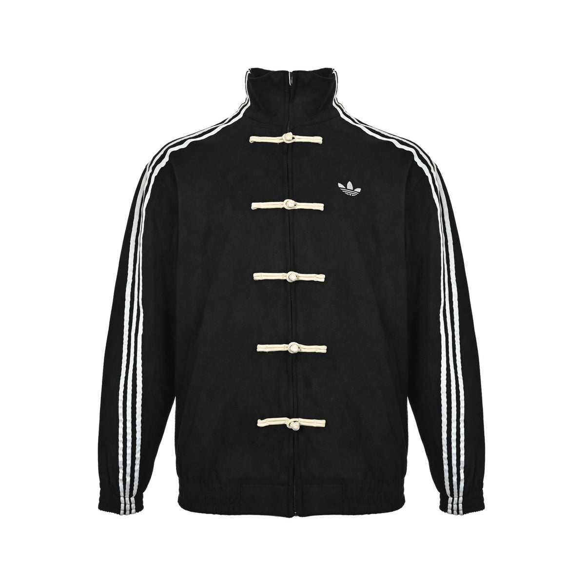 Adidas / Adidas New Year Limited Shamrock Embroidered Logo Suede Tang Suit Plate Button Jacket