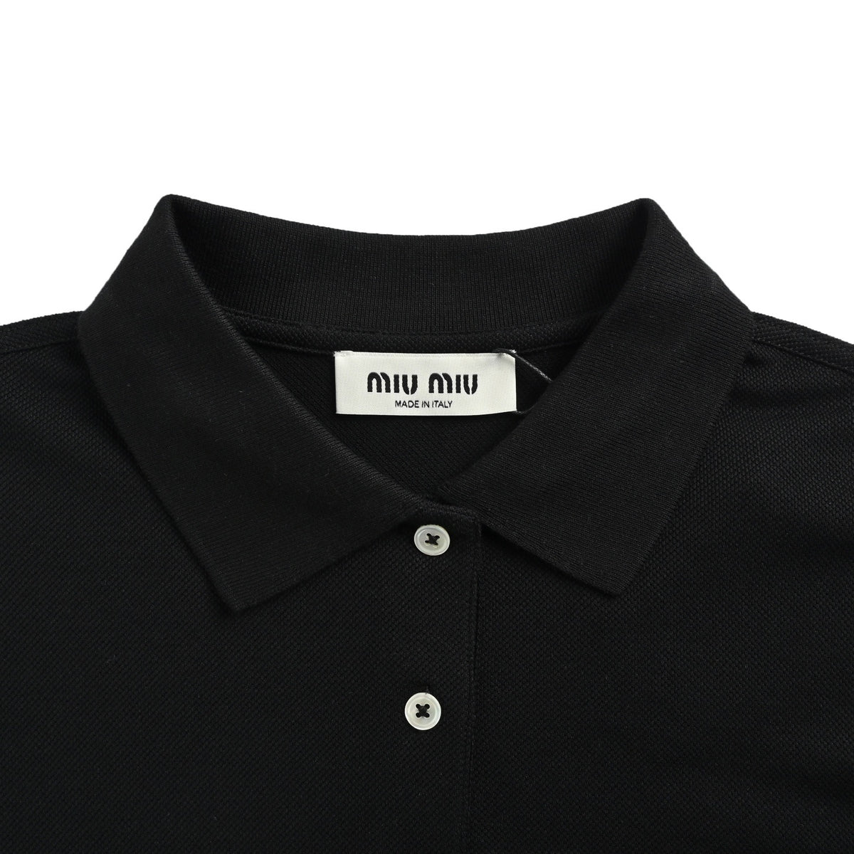 Miu Miu 24Fw Miu small label embroidered polo long sleeves