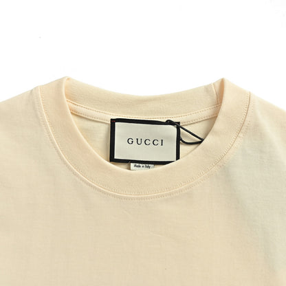 Gucci 26ss scarf cat print short sleeves