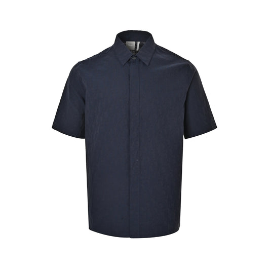 Dior 26ss dark pattern jacquard short-sleeved shirt