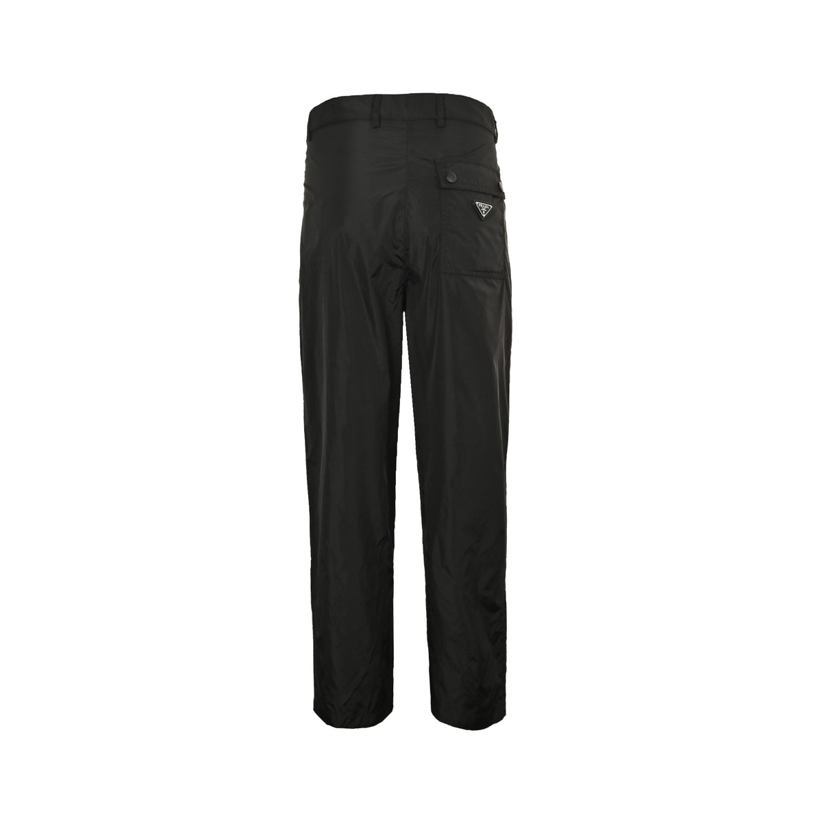 Prada 25Fw back flap pocket recycled nylon trousers