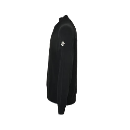 Moncler/Mask logo turtleneck long-sleeved sweater
