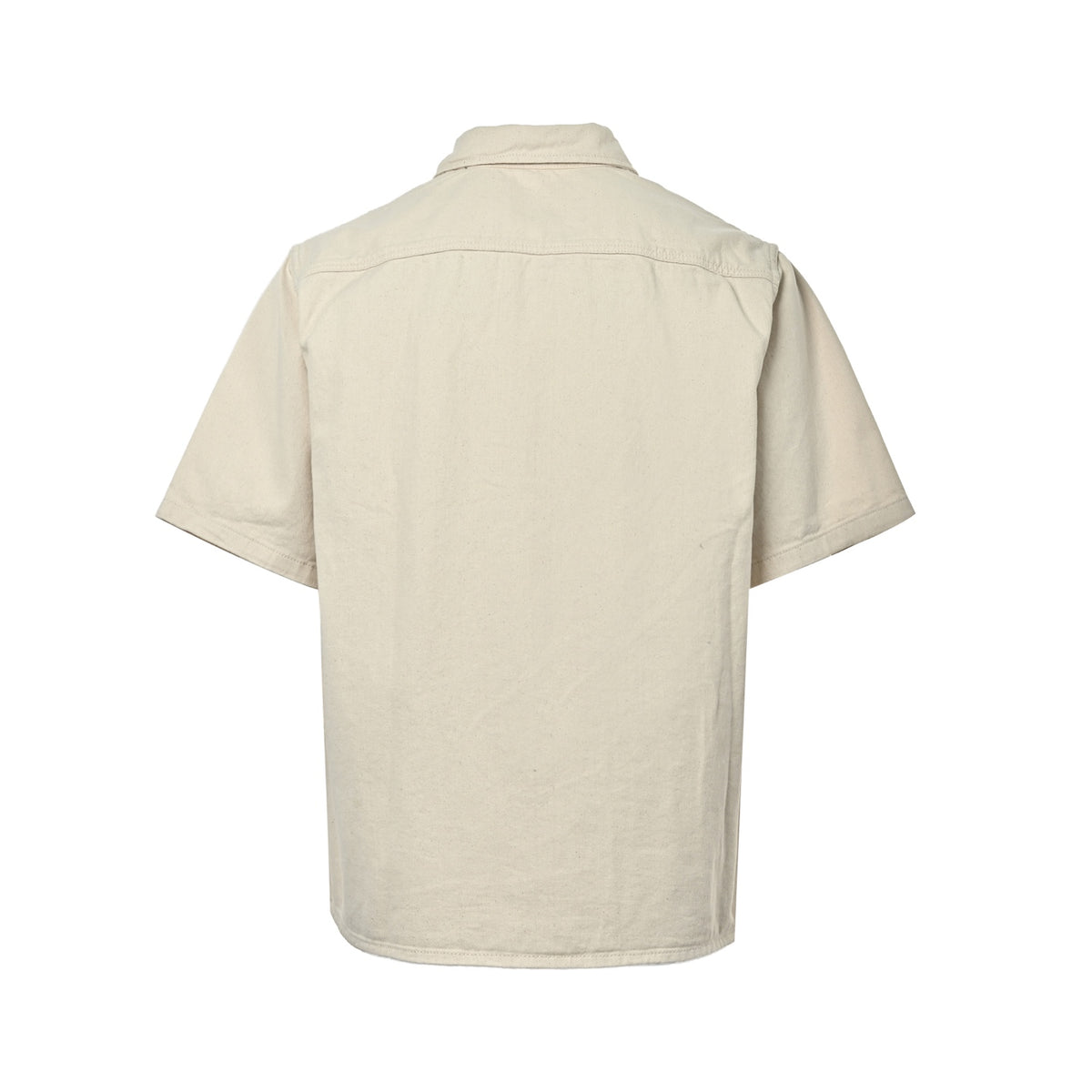 VALENTINO pocket metal V logo denim short-sleeved shirt
