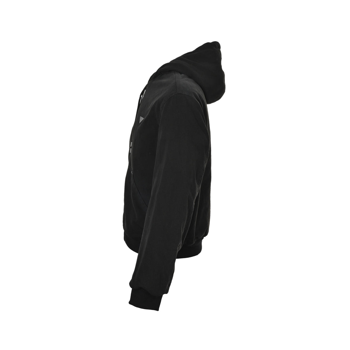 Prada 25Fw triangle logo hooded cotton jacket