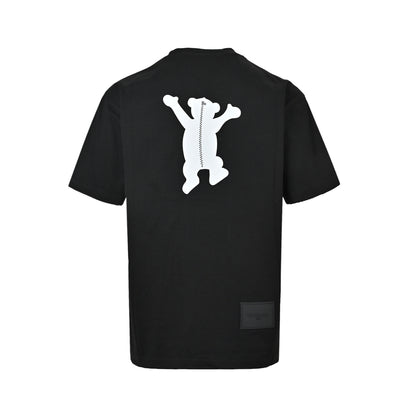 We11 Done double-sided bear flocked printed short sleeves