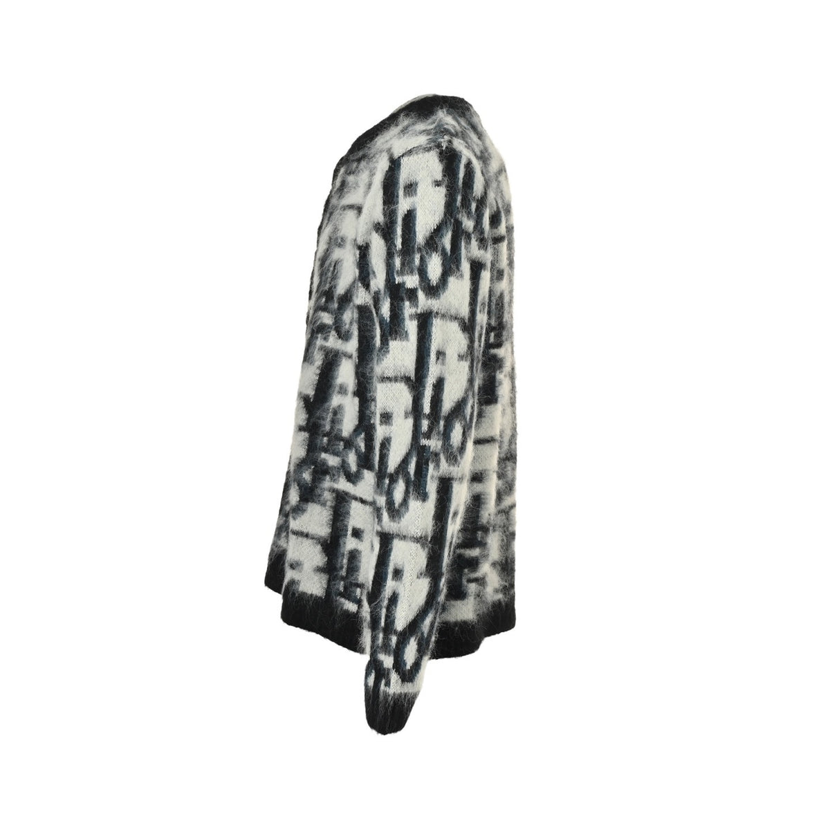 Dior 25Fw old flower jacquard mohair cardigan sweater