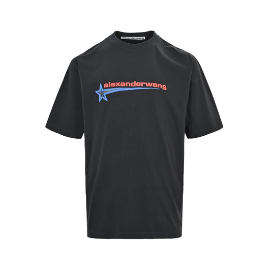 Alexander Wang 26ss hot diamond meteor print short sleeves