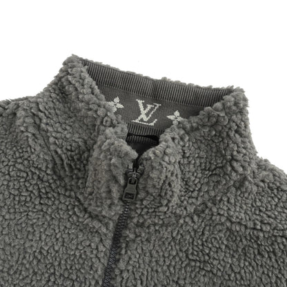 Louis Vuitton 24Fw leather sherpa stand collar jacket