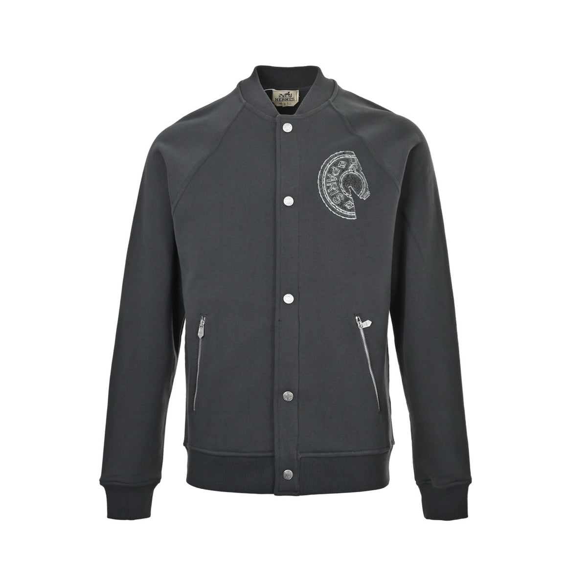 Hermes/Hermès saddle stud patch embroidered jacket jacket