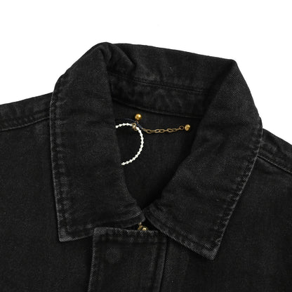 Louis Vuitton presbyopic embossed washed denim jacket