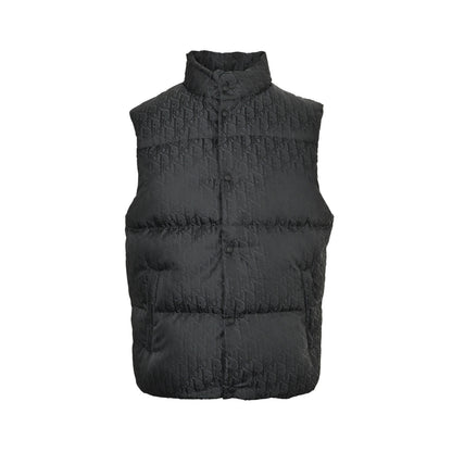 Dior 25Fw new fabric old flower jacquard down vest