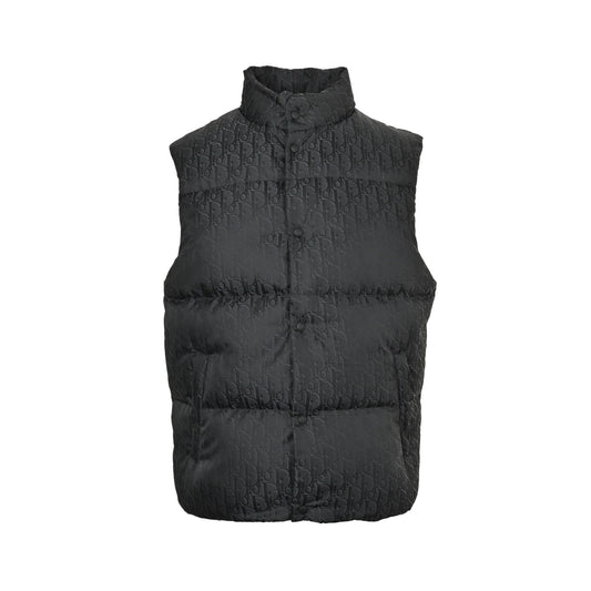 Dior 25Fw new fabric old flower jacquard down vest