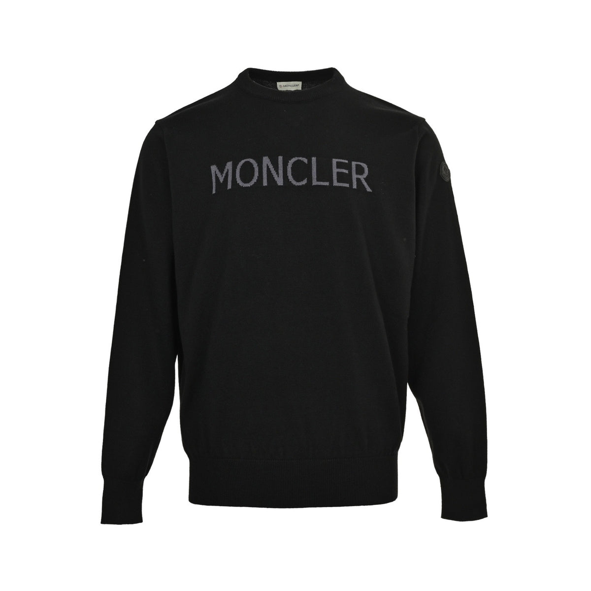 Moncler/Mask 25Fw letter logo jacquard crew neck sweater
