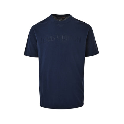 Louis Vuitton 26ss hollow letter jacquard knitted short sleeves