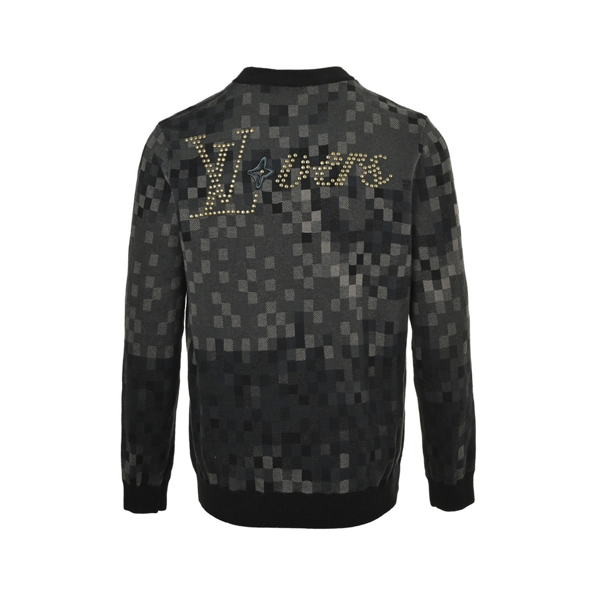 Louis Vuitton 24Fw back rivet mosaic crew neck sweater