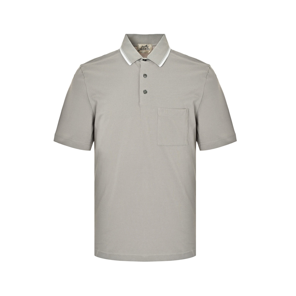 HERMES Polo short sleeves with pocket logo embroidery