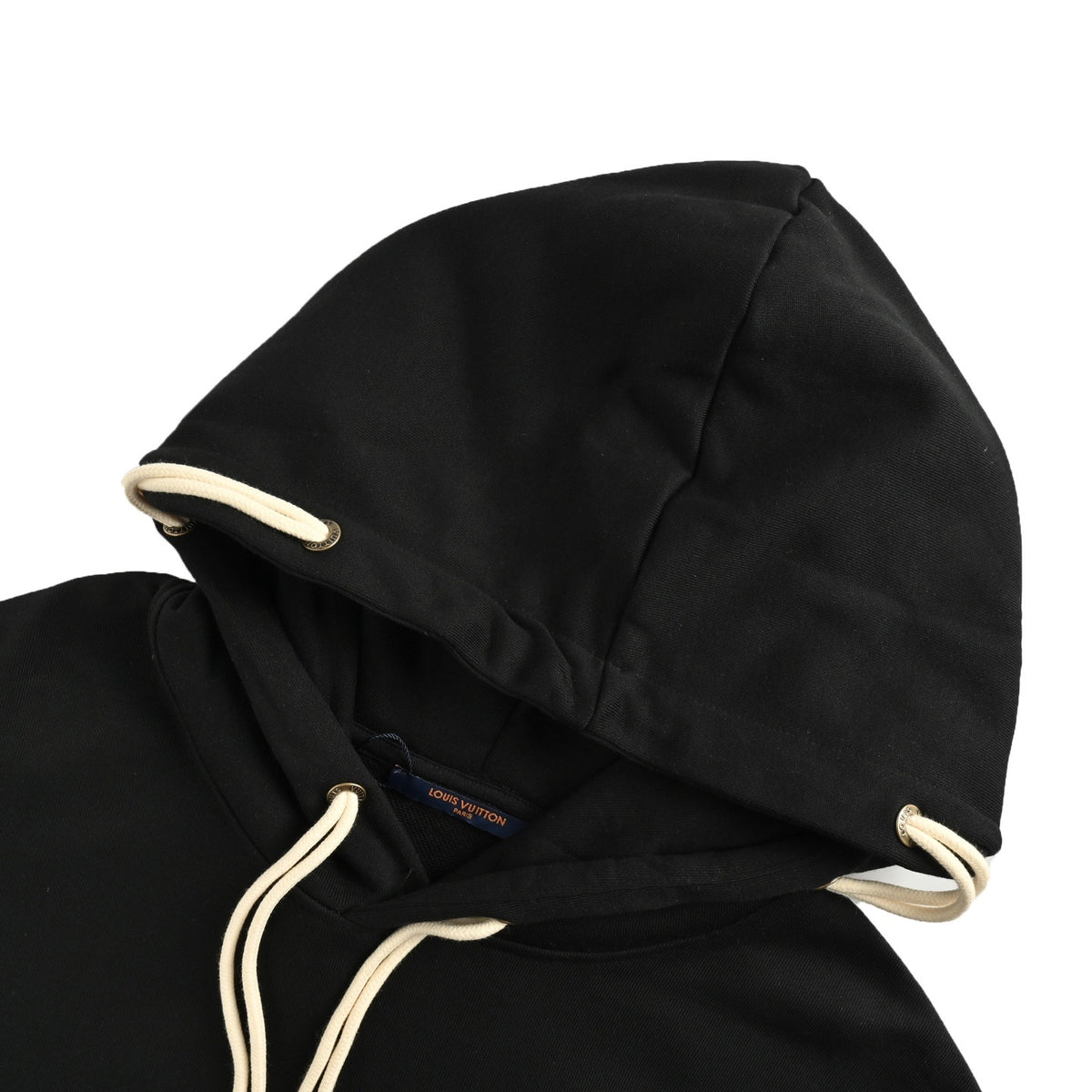 Louis Vuitton 25Fw hooded sweatshirt with embroidered letter logo on the front and back