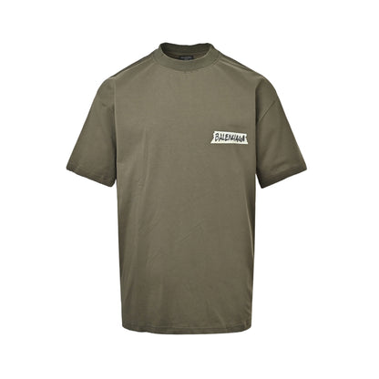 Balenciaga 26ss tape label short sleeves