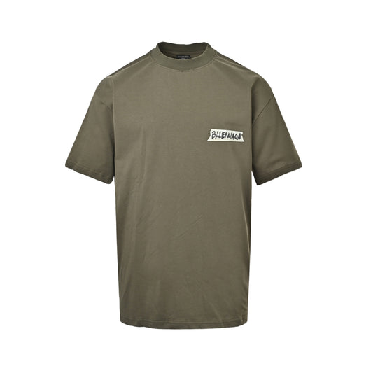 Balenciaga 26ss tape label short sleeves