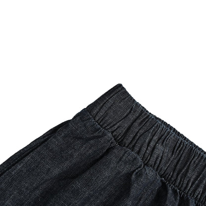 Acne Studios style washed denim shorts