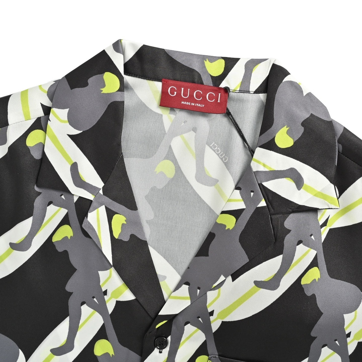 Gucci 25ss surf mulberry silk suit short-sleeved shirt
